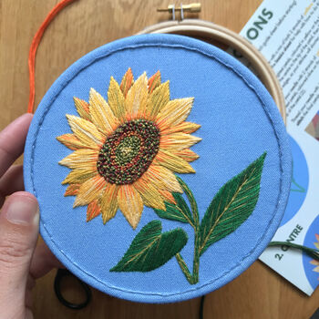 Sunflower Embroidery Kit, 3 of 5