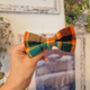 Squirrel Chaser Handmade Dog Bow Tie Autumn, thumbnail 3 of 6