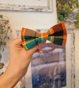 Squirrel Chaser Handmade Dog Bow Tie Autumn, 3 of 6