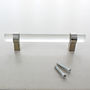 Clear Glass Cabinet Kitchen Cupboard Bar Handles, thumbnail 4 of 5