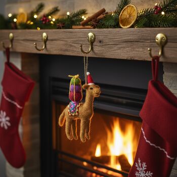 Handmade Felt Humphrey The Christmas Camel, 5 of 5