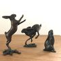 Miniature Bronze Hares, 8th Anniversary Gift Set, thumbnail 3 of 11