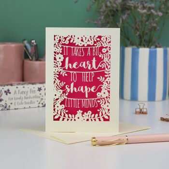 Papercut Teacher 'Big Heart' Card, 5 of 7