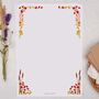 A4 Letter Writing Paper With Poppy And Reed Border, thumbnail 1 of 4