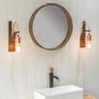 Round Wooden Wall Mirror Can Be Personalised, thumbnail 6 of 11