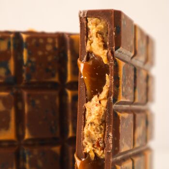 Peanut And Salted Caramel Stuffed Chocolate Bar, 4 of 4