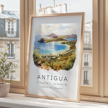 Antigua Caribbean Island Travel Print, 2 of 7