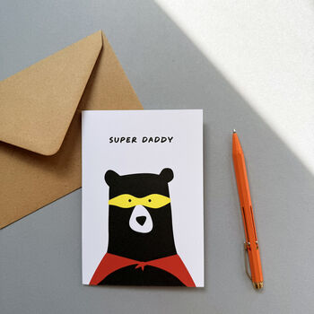 Super Daddy Bear, A6 Father's Day Card, 6 of 7