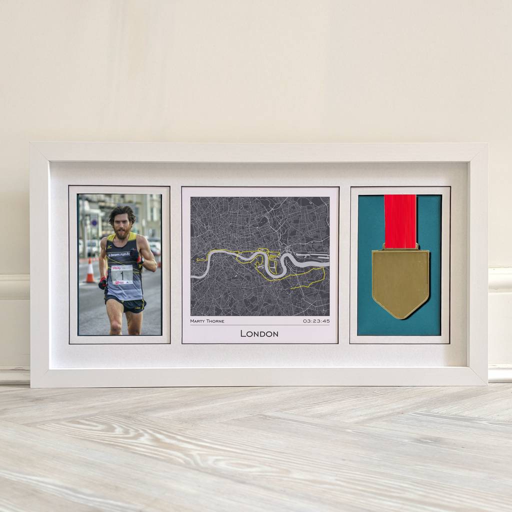 Any Marathon Inc Virtual Photo, Medal And Map Frame, 1 of 9