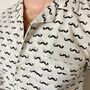 Mens Cotton Pyjamas With Moustache Print, thumbnail 1 of 10