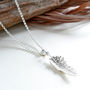 Sterling Silver Small Feather Drop Necklace, thumbnail 4 of 7
