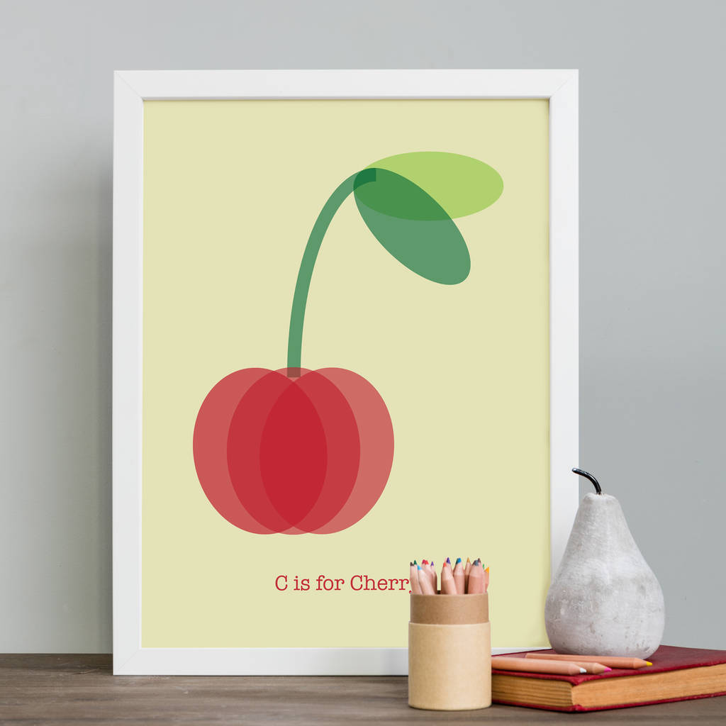 C Is For Cherry Art Print, 1 of 2