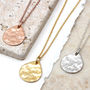 Plated Gold Or Sterling Silver Molten Teardrop Necklace, thumbnail 2 of 7