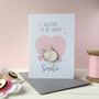 Personalised New Baby Girl Card, thumbnail 1 of 5