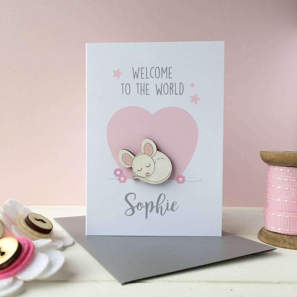 Personalised New Baby Girl Card, 1 of 5