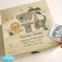 Personalised Tiny Tatty Teddy Jungle Animals Keepsake Box, thumbnail 1 of 6