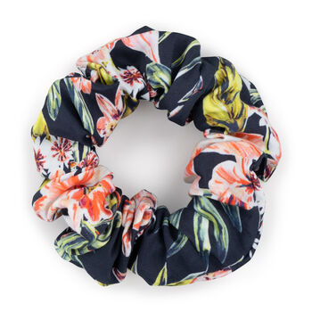Tokoriki Black And Coral Floral Scrunchie, 2 of 2