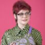 Boxy Crossbody Bag Pink Squiggles On Mustard, thumbnail 6 of 7