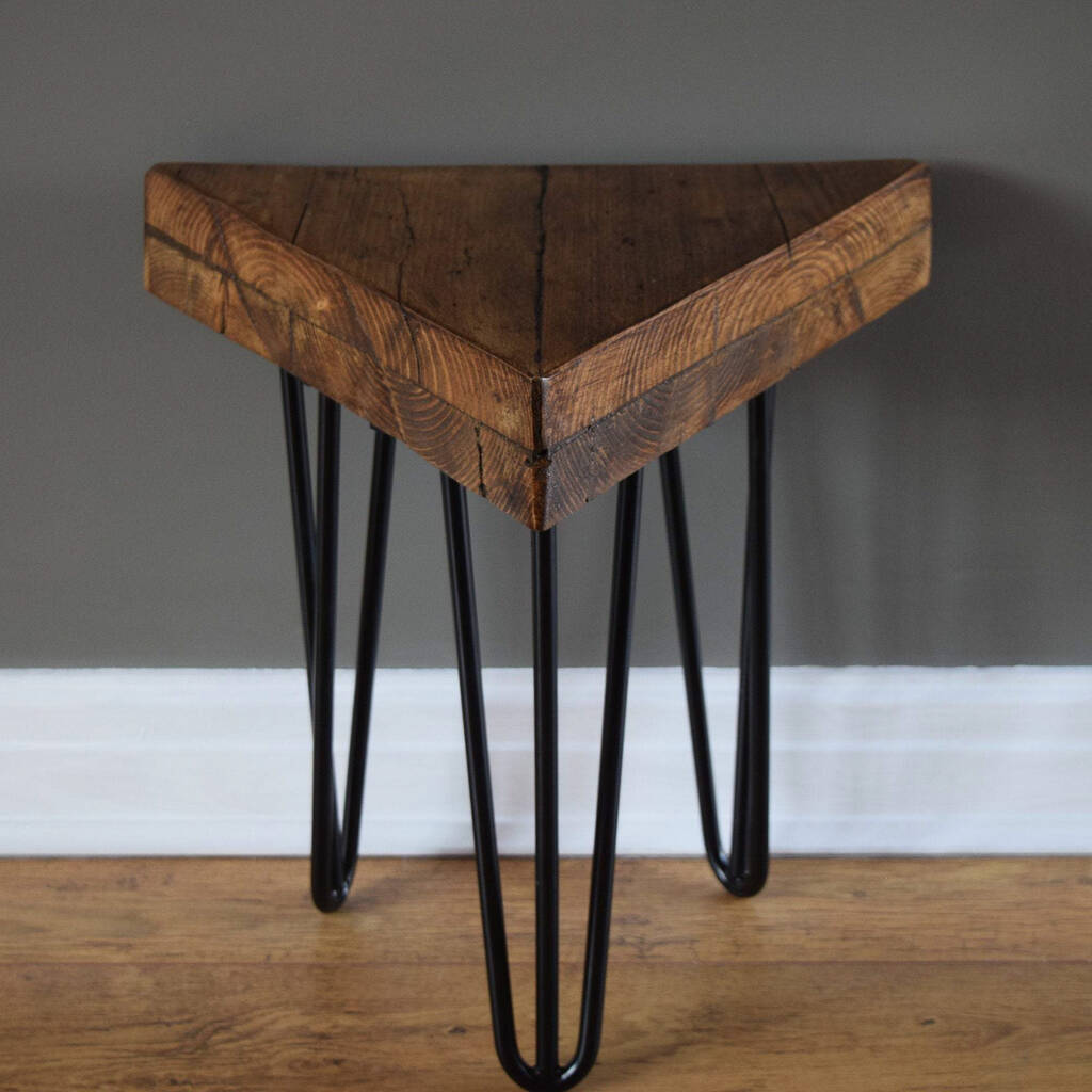 Triangular Reclaimed Wooden Side Table By itojo