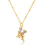 Gold Plated K Initial Necklace With Mother Of Pearl, thumbnail 2 of 6