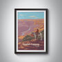 Grand Canyon National Park USA Travel Poster Art Print, thumbnail 1 of 8