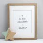 Personalised Alphabet New Baby Print, thumbnail 2 of 2