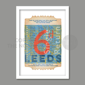 Leeds Ticket To Ride Poster Print, 2 of 4