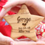 Personalised Olive Wood Birth Star, thumbnail 1 of 8