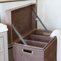 Marbury Taupe Rectangular Rattan Laundry Basket, thumbnail 4 of 4