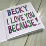 Personalised Wife Birthday Book Card, thumbnail 3 of 6