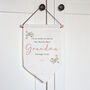 World's Best Grandma Gift, Personalised Wall Hanging Flag For Nanny, thumbnail 2 of 6