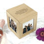 Personalised Oak Birthday Photo Cube Keepsake Box, thumbnail 1 of 4