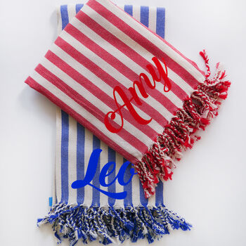 Personalised Cotton Towel Shawl, Gift For Couples, 6 of 12