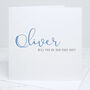 Personalised Page Boy Calligraphy Wedding Card, thumbnail 1 of 4