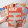 Large Monthly Undated A3 Wall Planner | 12 Pages | Earthy Shapes, thumbnail 2 of 5