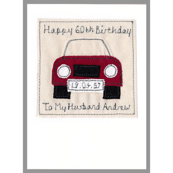 Personalised Car 60th Birthday Card For Him, 2 of 12