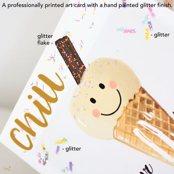 Personalised Ice Cream 50th Birthday Card, 3 of 9