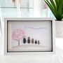 Personalised Family Blossom Pebble Picture, thumbnail 4 of 5