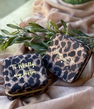 Personalised Leopard Print Jewellery Box, 2 of 2