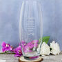 Personalised Swirl And Heart Glass Bullet Vase, thumbnail 7 of 8