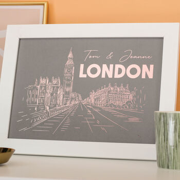 Personalised London Foiled Print Wall Art For The Home, 3 of 7