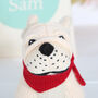 French Bulldog Rattle And Personalised Gift Bag, thumbnail 3 of 3