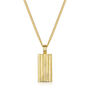 Ripple Men's Necklace 18 K Gold Plated Solid Silver, thumbnail 1 of 6