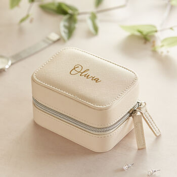 Personalised Name Travel Jewellery Box Organiser Perfect Wedding Gift, 9 of 10