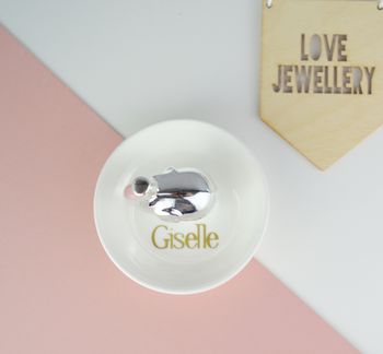 Personalised Elephant Or Cat Ring Stand And Dish, 6 of 9