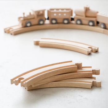 Personalised New Baby Wooden Train Set, 5 of 6
