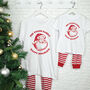 Happy Holidays Santa Personalised Matching Christmas Pyjamas, thumbnail 1 of 2