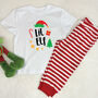 Big Elf Lil Elf Matching Sibling Christmas Pyjamas, thumbnail 4 of 4