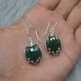 Green Aventurine Sterling Silver Earrings, thumbnail 6 of 6