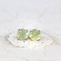 Green Prehnite Stud Earrings, thumbnail 1 of 12